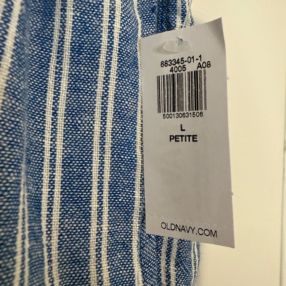 High-Waisted Linen-Blend Super Wide-Leg Pants - Petite L - Picture 4 of 7